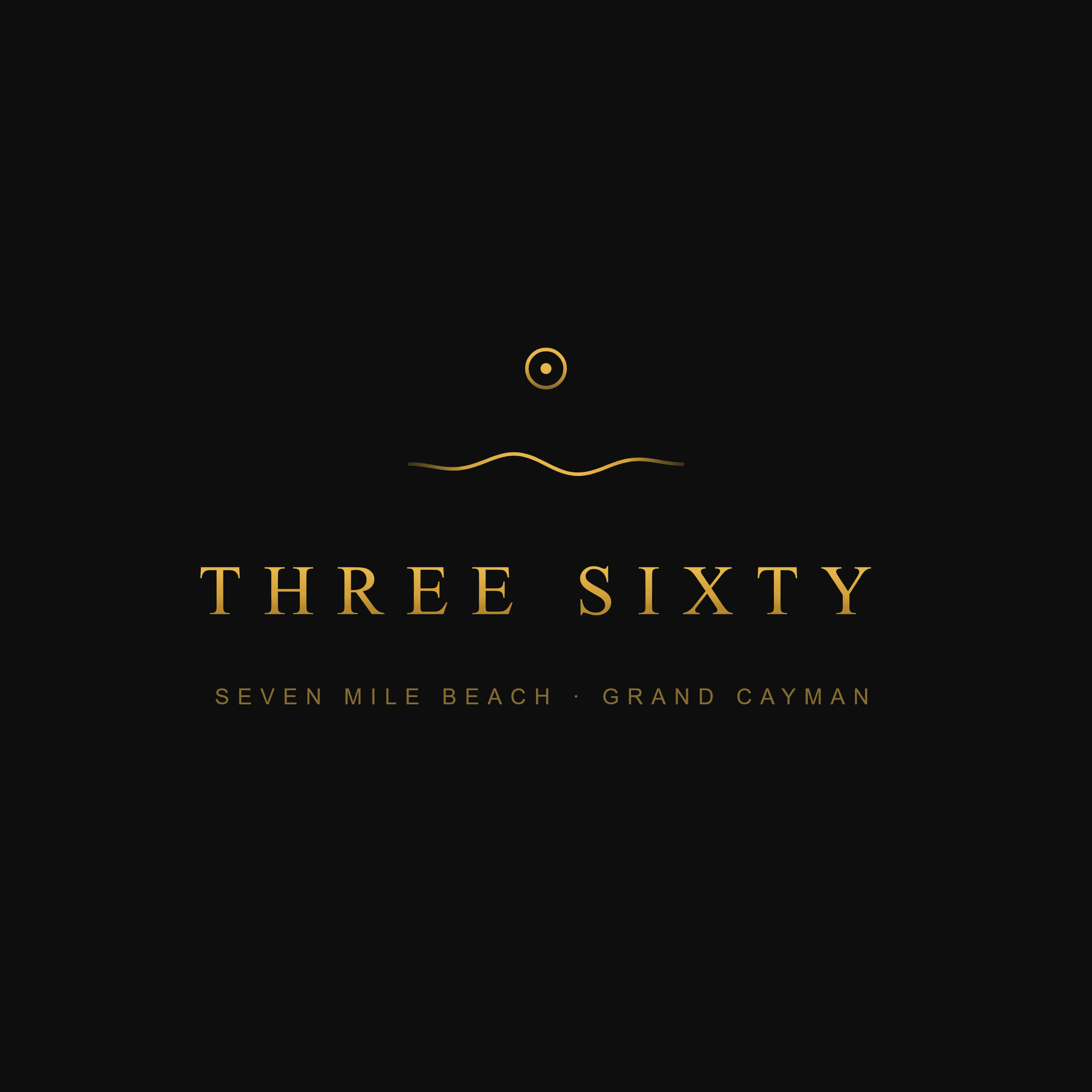Three Sixty logo — Seven Mile Beach, Grand Cayman.